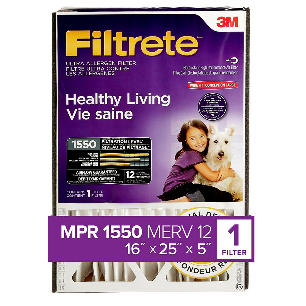 Filtrete Filters 16 Inch X 25 Inch X 5 Inch Ultra Allergen Reduction