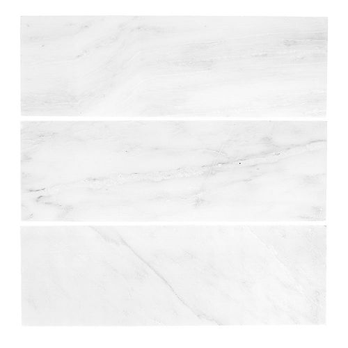 Carrara 4-inch x 12-inch Honed Marble Wall Tile (3-Pack)