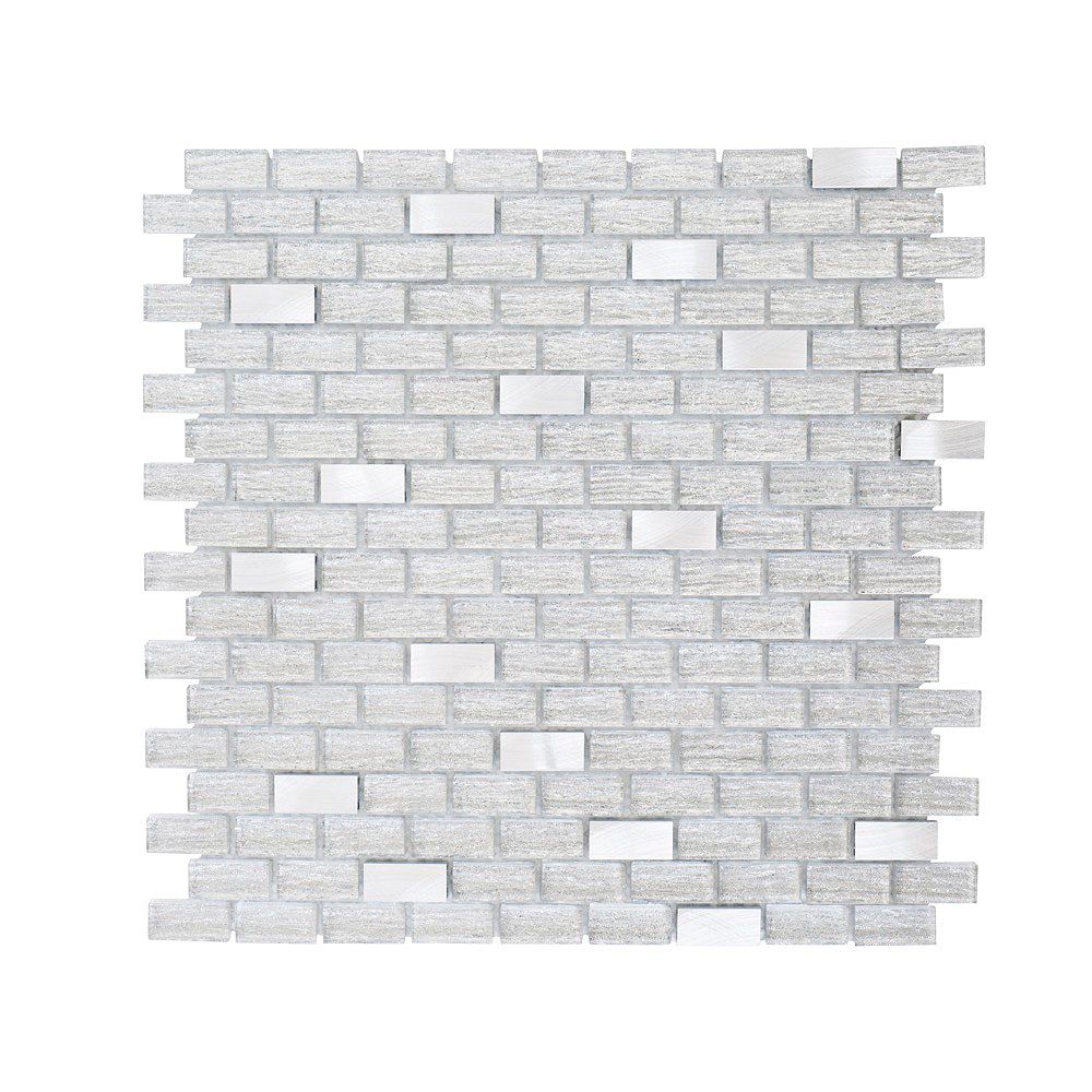 Jeffrey Court Crystal Ice 11375 Inch X 12 Inch X 8 Mm Glass Mosaic Tile The Home Depot Canada