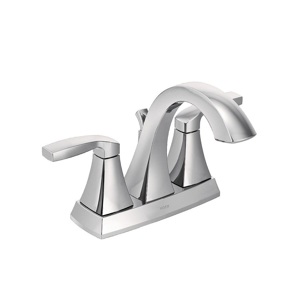 Moen Voss 4 Inch Centerset 2 Handle Bathroom Faucet In Chrome The Home Depot Canada