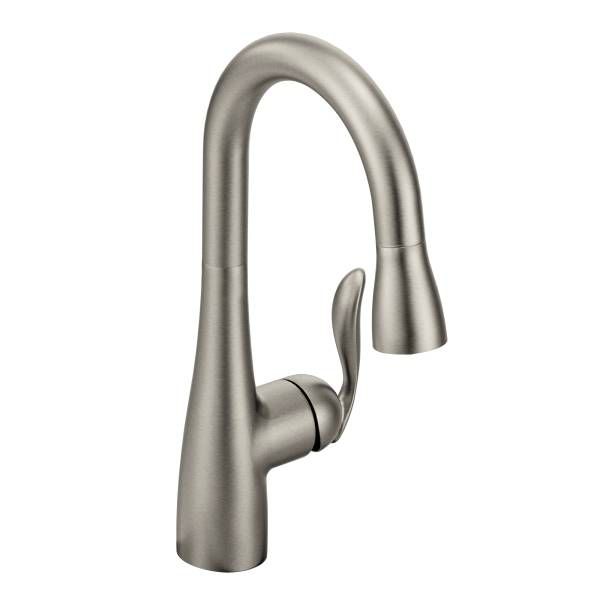 Moen Robinet De Barre De Pulverisation Arbor A Poignee Unique Et A Tirette Avec Reflecteur Home Depot Canada
