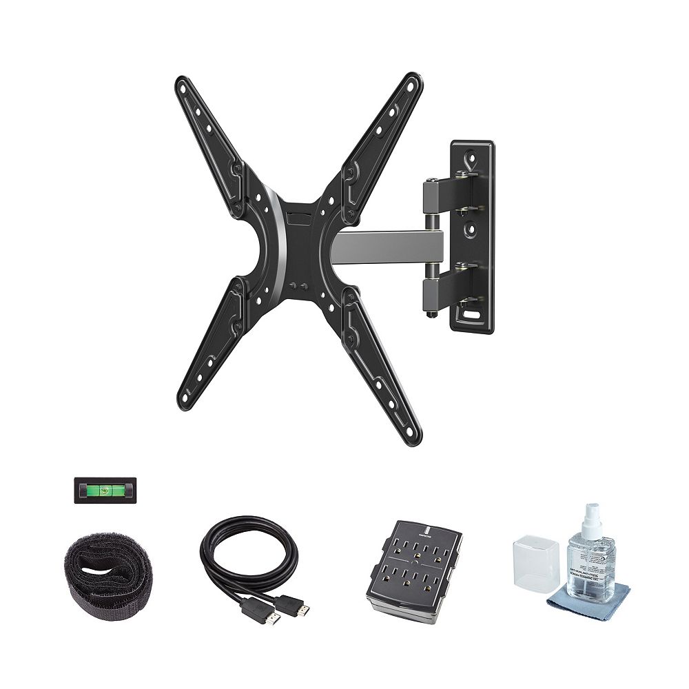 Commercial Electric Full Motion Tv Wall Mount Kit For 26 55 Inch Tv S The Home Depot Canada