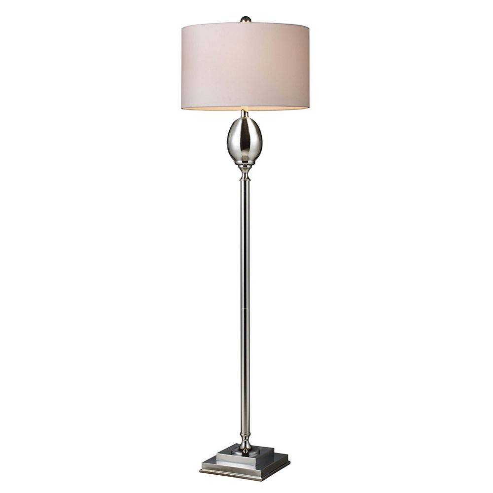 Titan Lighting Waverly 61 inch Floor Lamp In Chrome Plated Glass With