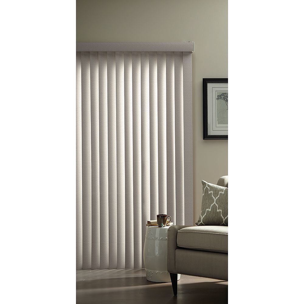 Hampton Bay 3 5 Inch Vertical Blind Louvers Pearl Grey 84 Height The Home Depot Canada Hampton Bay 3 5 Inch Vertical Blind