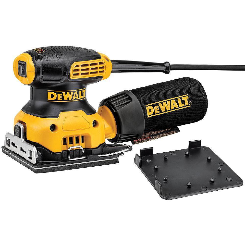 DEWALT Ponceuse à main 1/4 de feuille de 2,3 A à pince de 2,3 A Home
