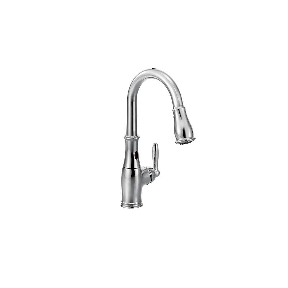 Moen Brantford Single Handle Pull Down Sprayer Touchless Kitchen Faucet With Motionsense A The Home Depot Canada