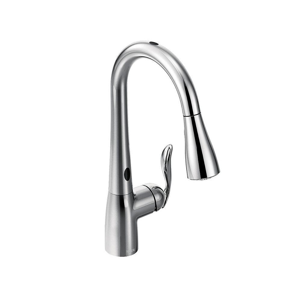 Moen Arbor Single Handle Pull Down Sprayer Touchless Kitchen Faucet With Motionsense In Ch The Home Depot Canada