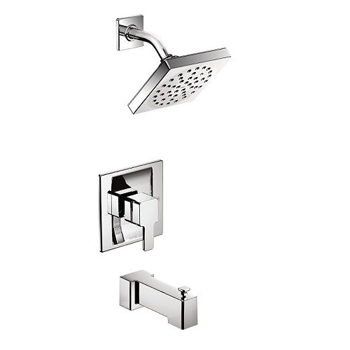 MOEN 90 Degree Posi-Temp Single-Handle Tub and Shower Trim Kit in Chrome (Valve Not Included)