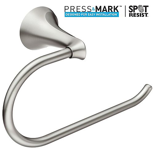 Darcy  Toilet Paper Holder with Press and Mark in Brushed Nickel