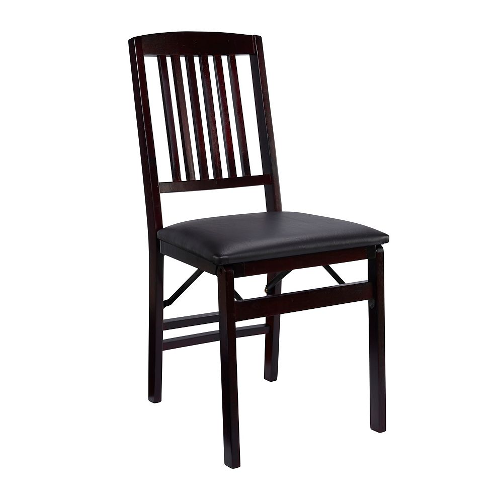 Linon Home Decor Mission Back Folding Chair - Espresso | The Home Depot