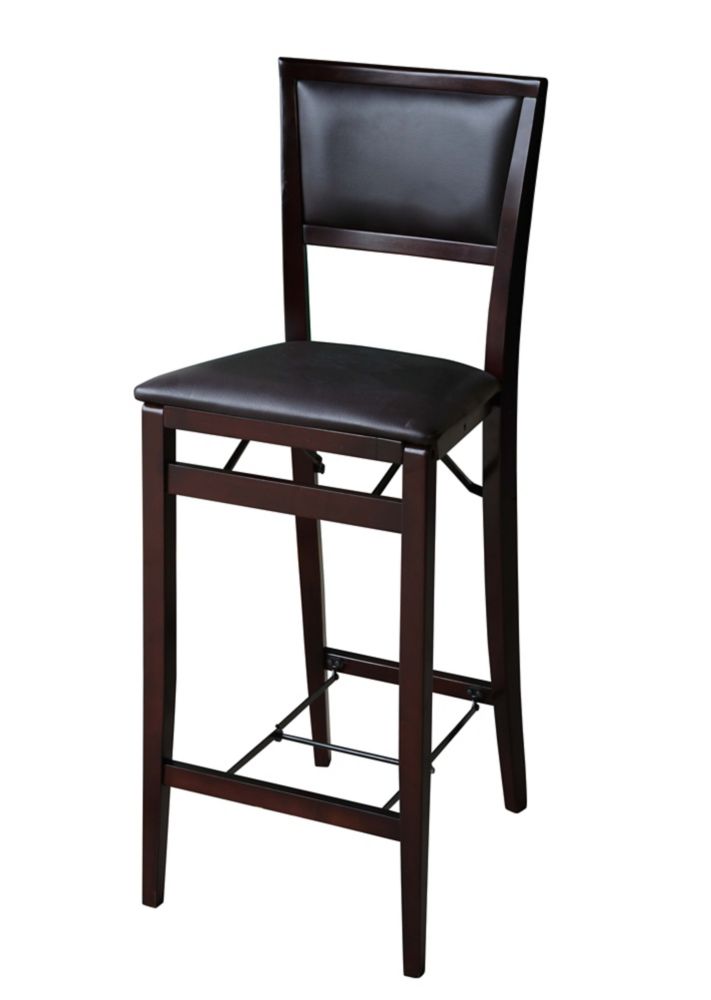 folding bar stool with back