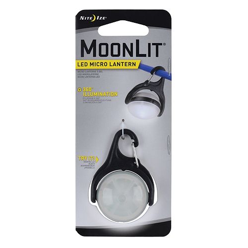 Nite Ize MoonLit LED Micro Lantern, Mini Swivel Light With Clip, White LED