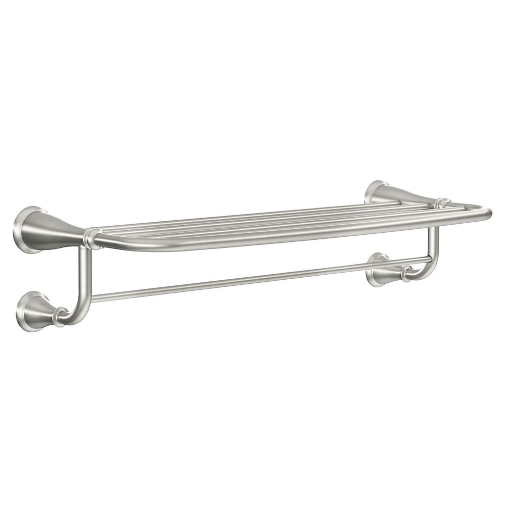 MOEN Banbury 10 1 4 Inch By 24 Inch Hotel Style Shelf In Brushed Nickel   P 1001044803 