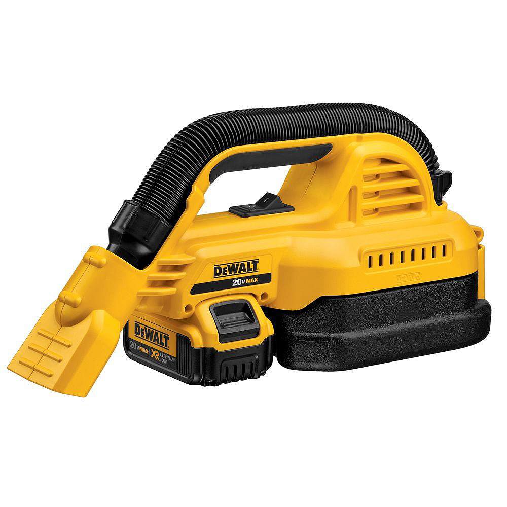 DEWALT 20V MAX LithiumIon 1/2 Gal. Wet/Dry Portable Vac Kit The Home