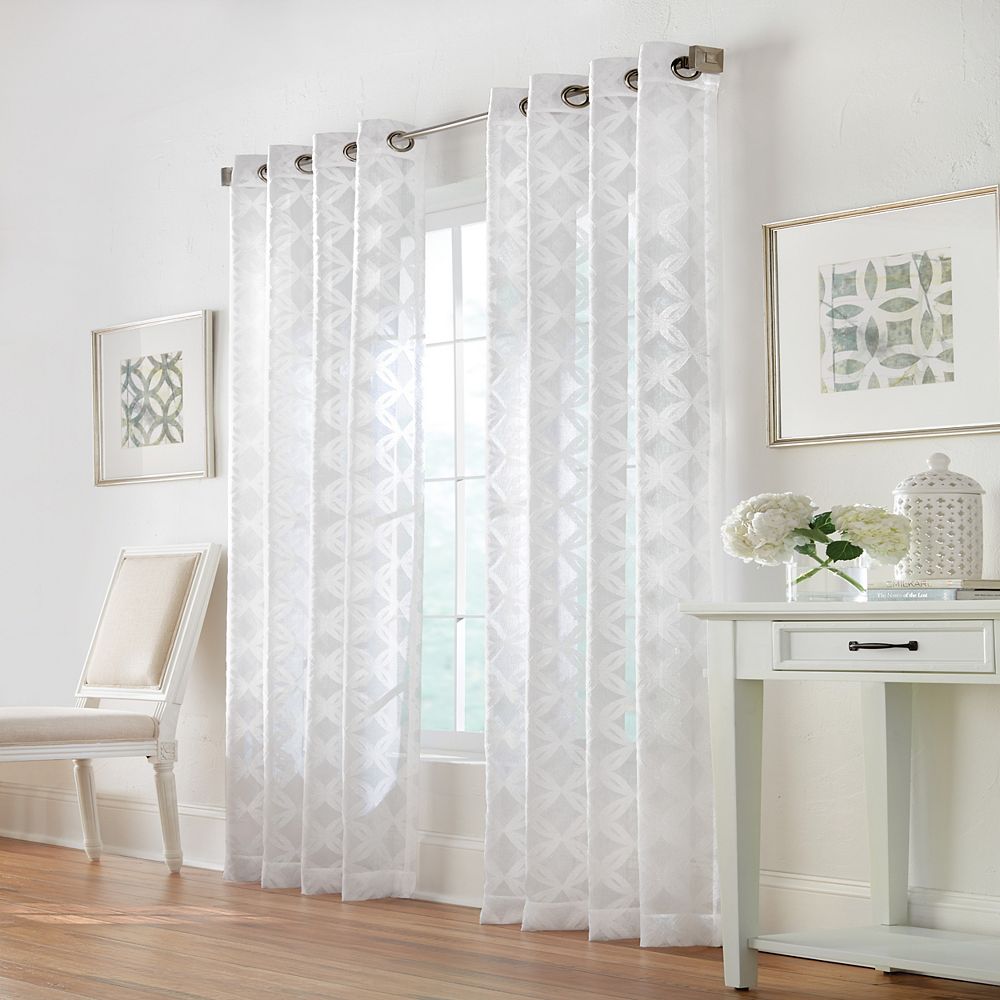 Home Decorators Collection Trillium Sheer Grommet Curtain Panel 52" W