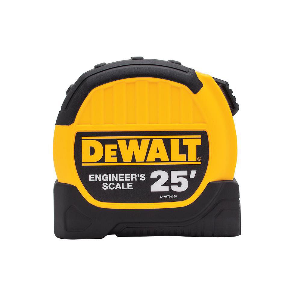 DEWALT 25 ft. x 11/8inch Engineer Scale Tape Measure The Home Depot