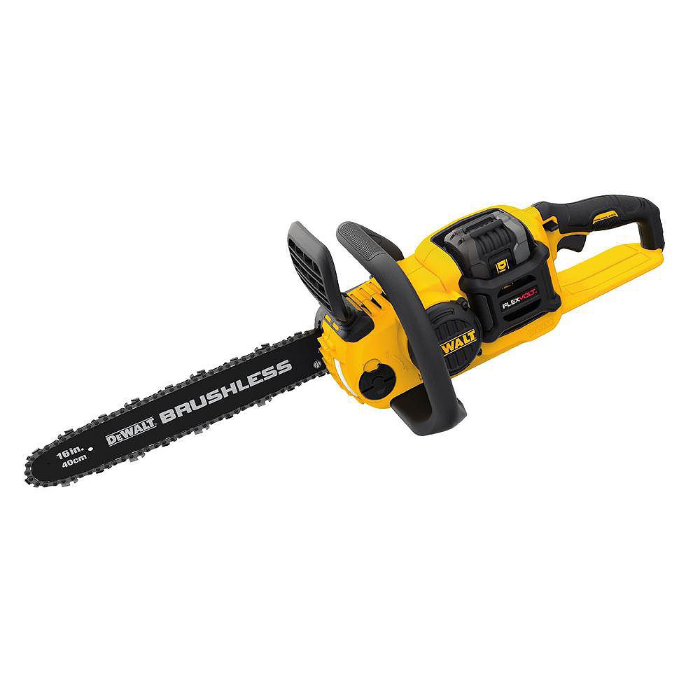 Dewalt Flexvolt 60v Max Li Ion Cordless Brushless 16 Inch Chainsaw With 3 0ah Battery And The Home Depot Canada