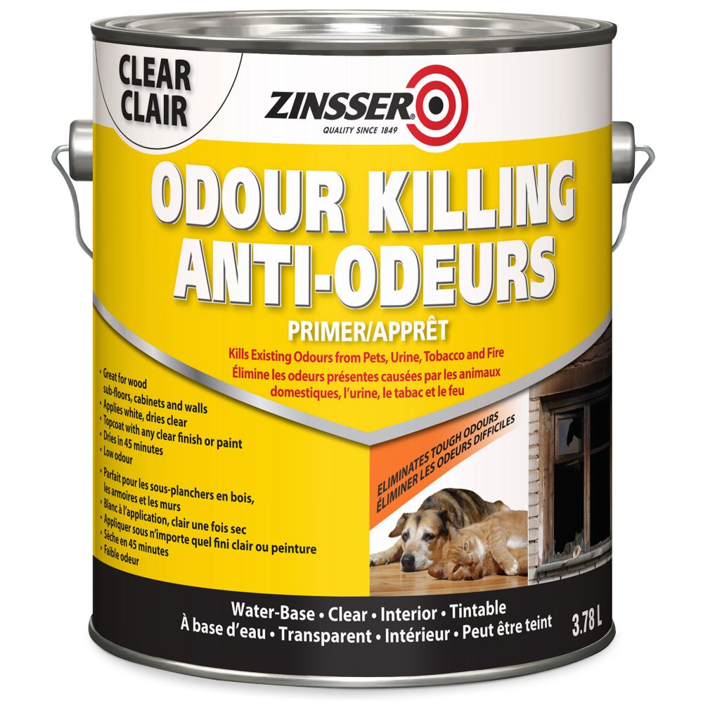 Zinsser Odor Killing Water Base Primer In Tintable Clear 3 7l The Home Depot Canada