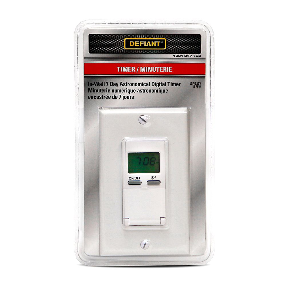 Defiant InWall Astro 7Day Digital Timer The Home Depot Canada
