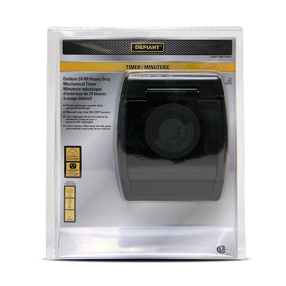 Defiant Outdoor 24hrs Mech Heavy Duty Timer The Home Depot Canada