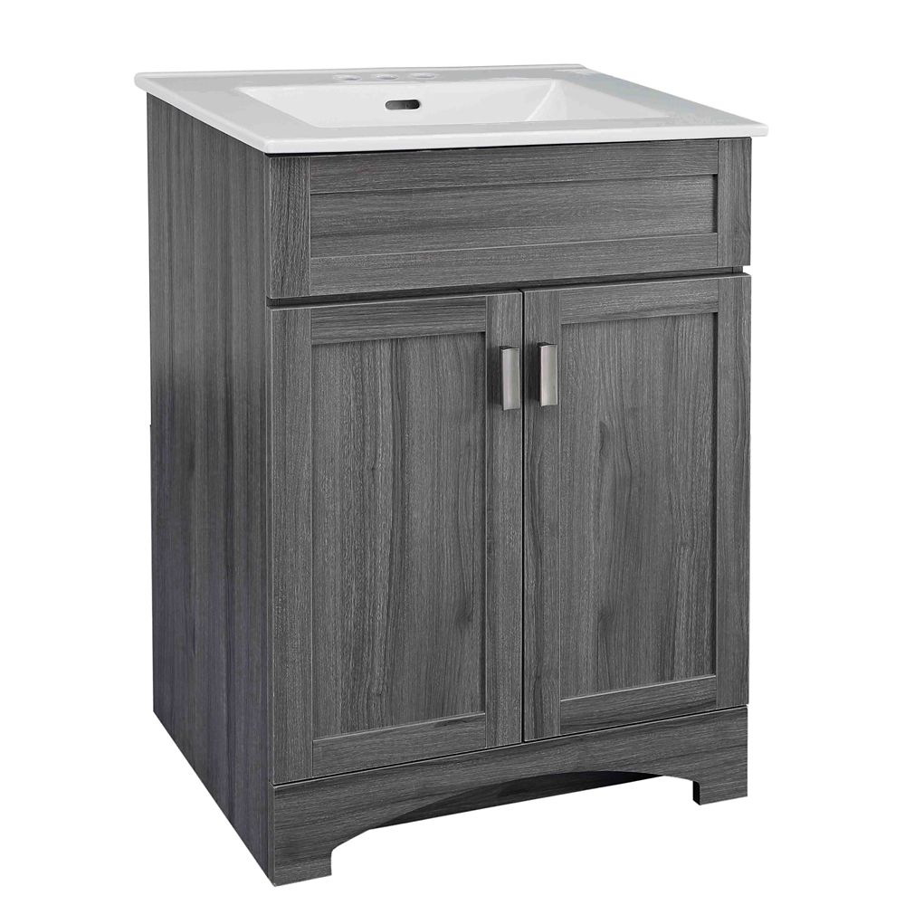 Glacier Bay Rocara 24-inch W Vanity Combo With White Vitreous China Top ...