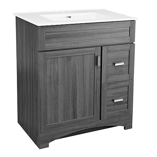 Glacier Bay Grey Bathroom Vanities Modern Rustic More The Home Depot Canada Glacier Bay Grey Bathroom Vanities, Chesswood 30 Inch Vanity Combo In Grey With Stone Top