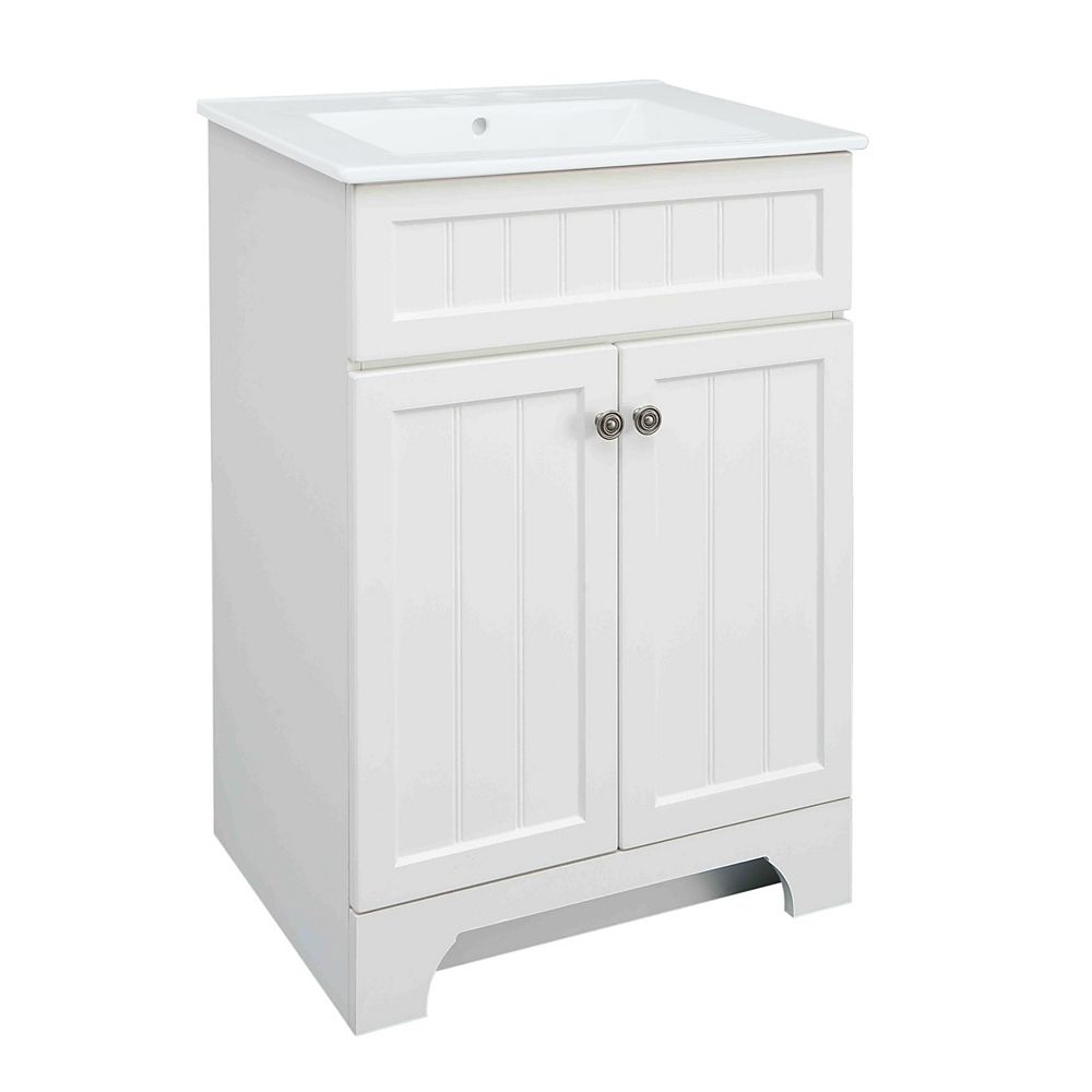 Glacier Bay Whitton 24 Inch W Vanity Combo With White Vitreous