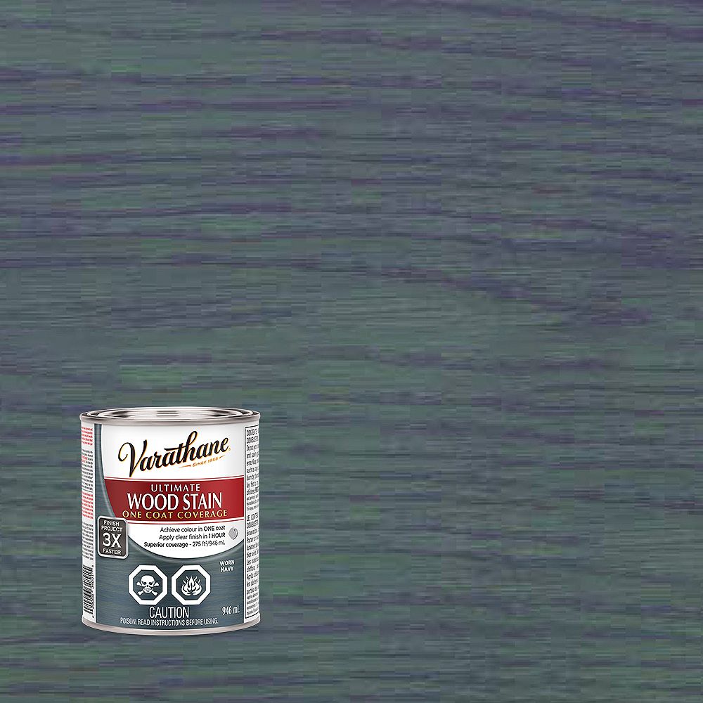 Varathane Ultimate OilBased Interior Wood Stain in Worn Navy, 946 mL