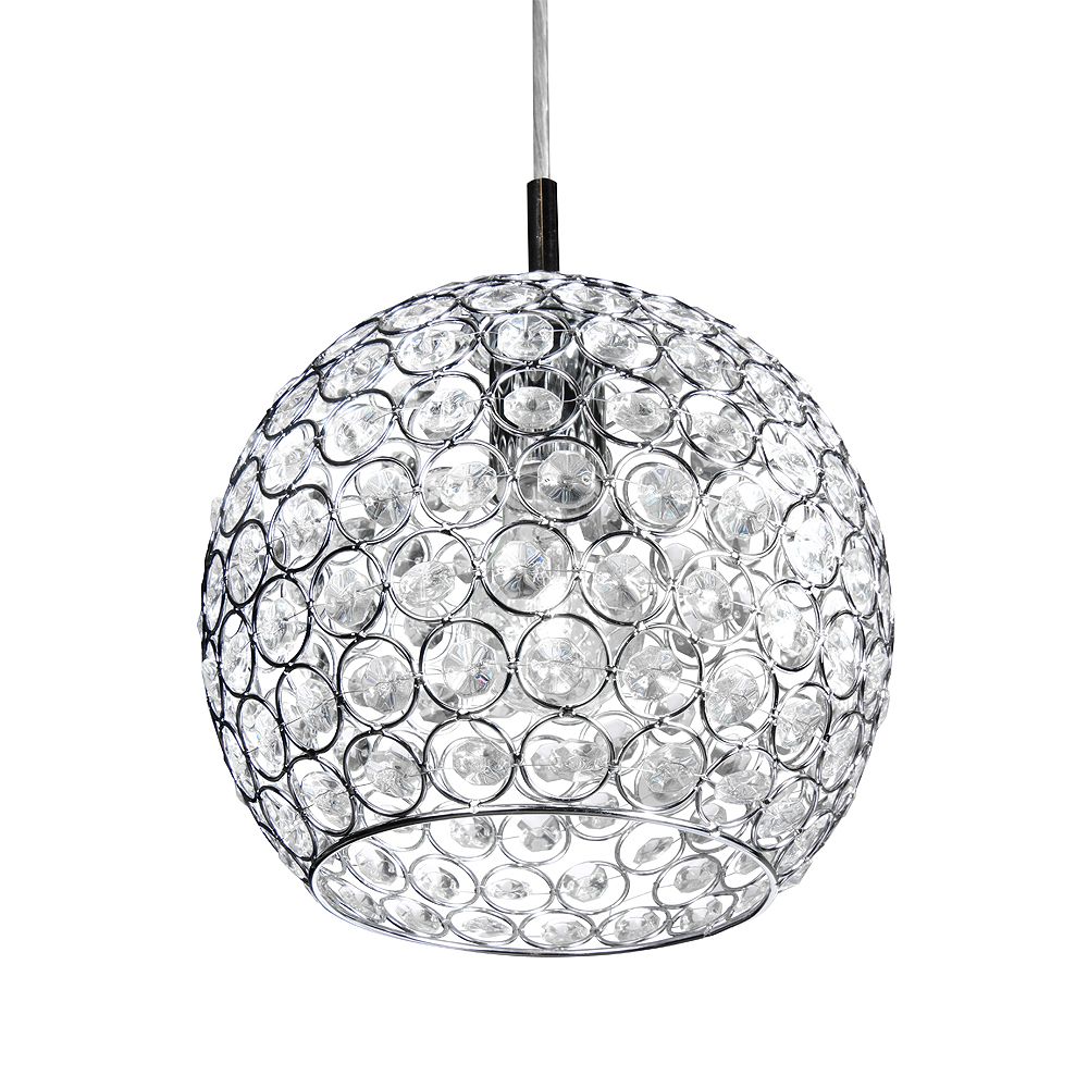 Home Decorators Collection 1Light 60W Chrome Pendant with