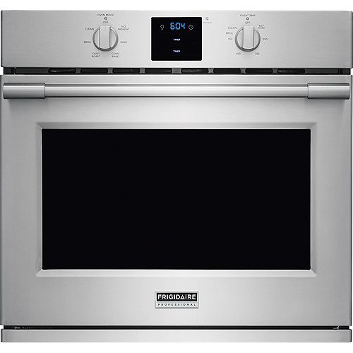 Frigidaire Professional 30-inch Single Electric Wall Oven Self-Cleaning with Convection in Stainless Steel