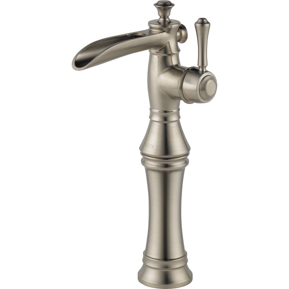 Delta Cassidy Single Hole 1 Handle High Arc Bathroom Faucet In