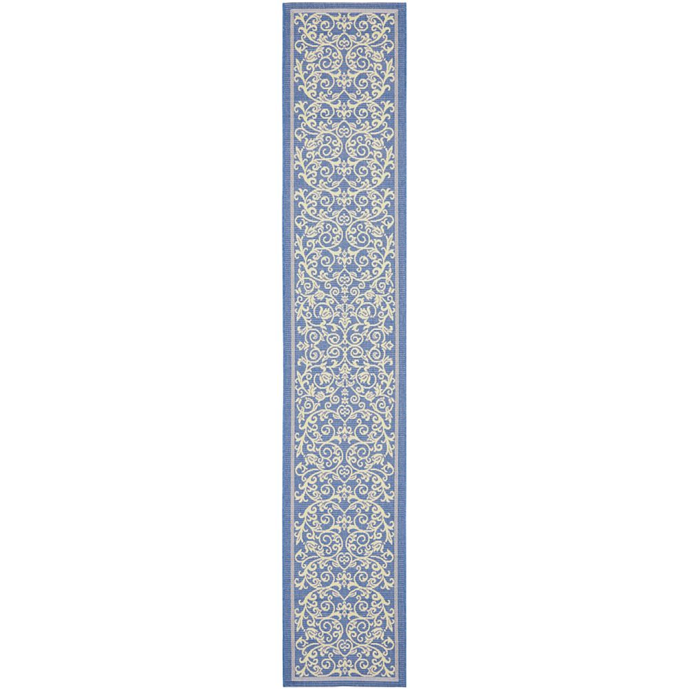 blue outdoor runner