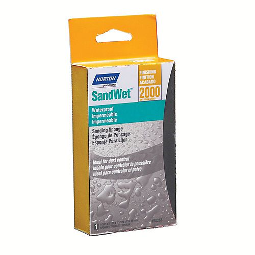 Premium SandWet Waterproof Sponge 4-3/4 inch x 2-7/8 inch x 1 inch G2000 Ultra Fine