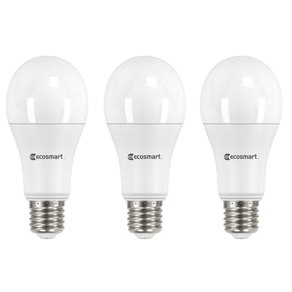 Ecosmart 100W Equivalent Soft White (2700K) A19 Non-Dimmable LED Light ...