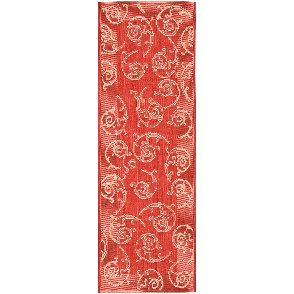red outdoor runner
