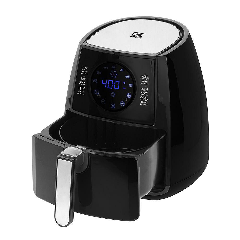 Kalorik Digital Airfryer with Dual Layer Rack in Black The Home Depot