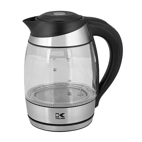 Glass Digital Kettle with Colour Changing LED Lights