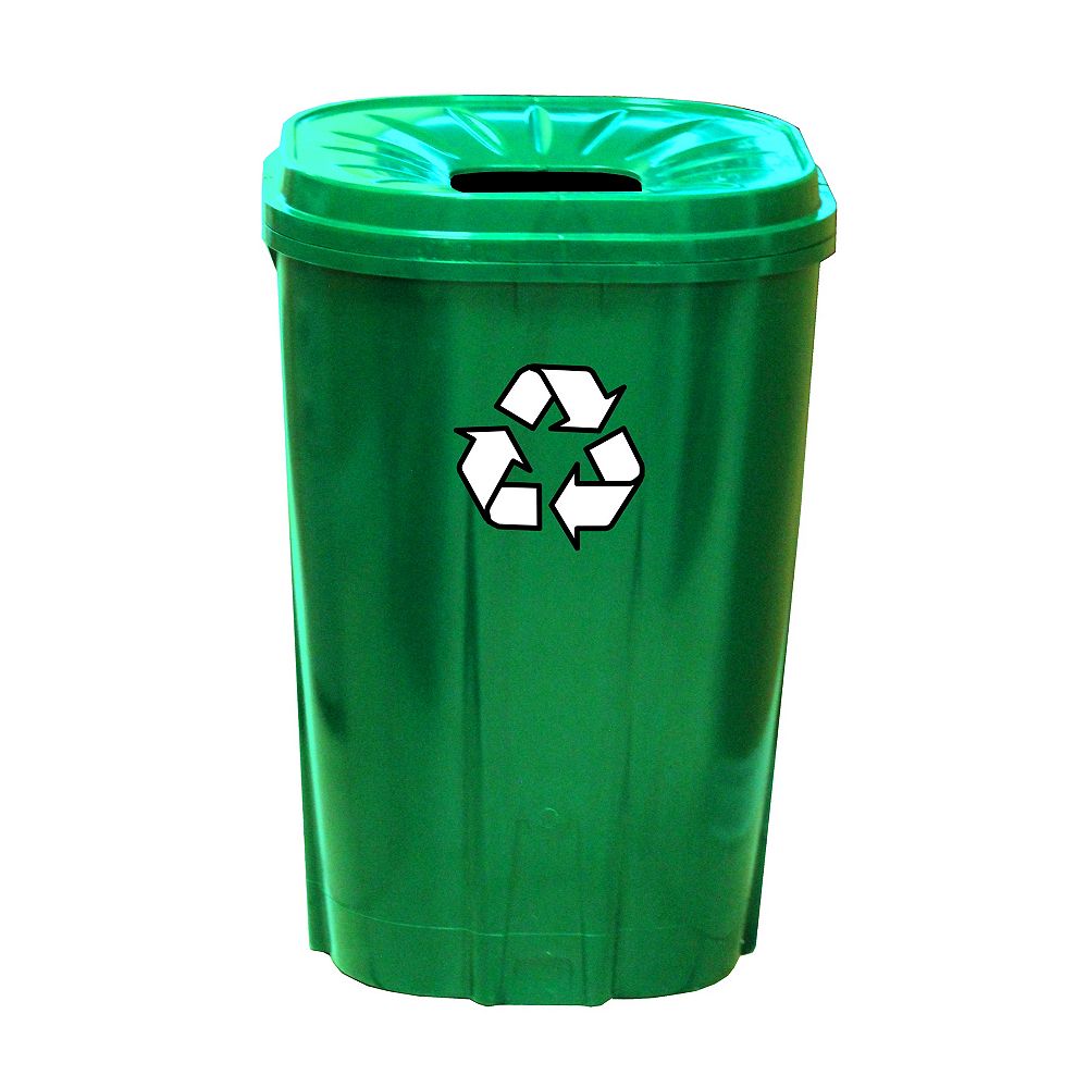 Enviro World 55 gallon Recycling bin Green The Home Depot Canada