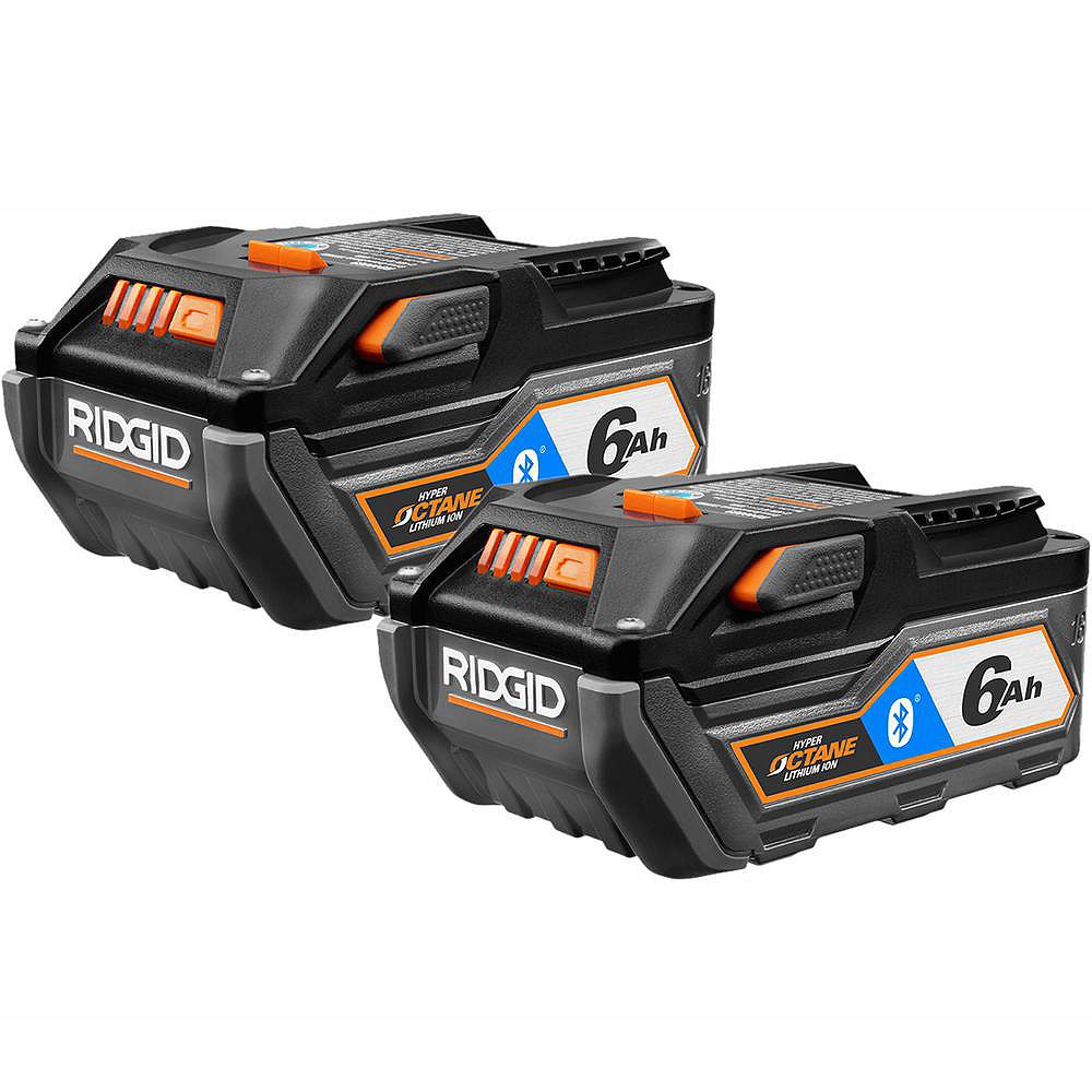 RIDGID 18V OCTANE Bluetooth 6.0 Ah Battery (2Pack) The Home Depot Canada