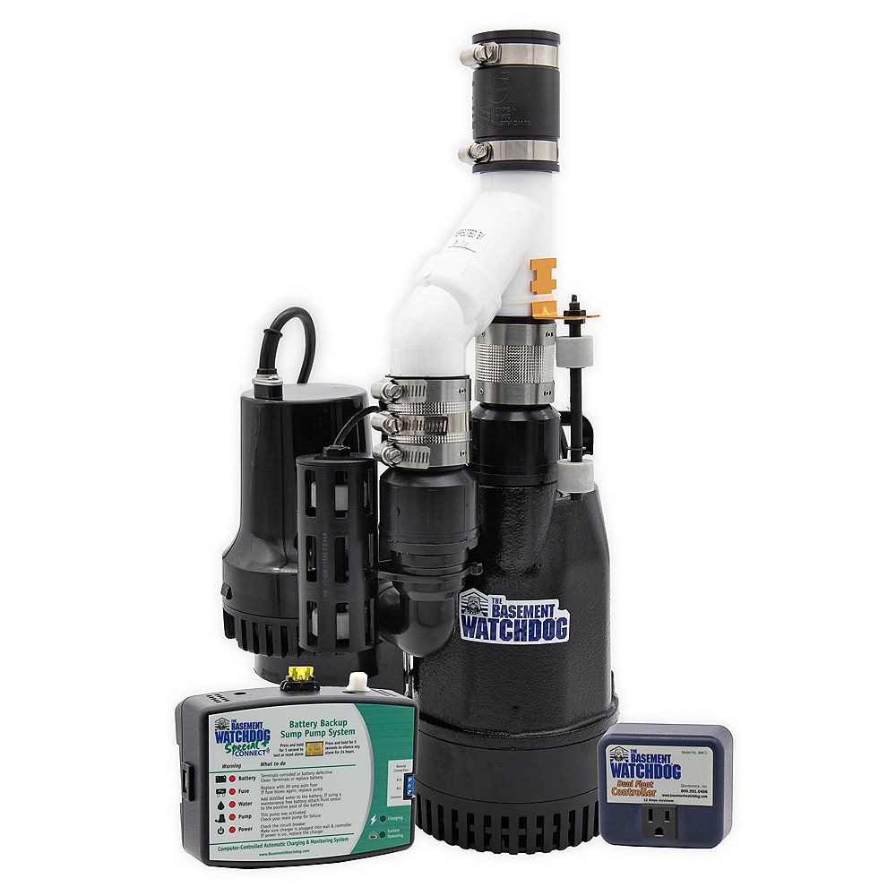 Basement Watchdog 1 2 Hp Big Combination Sump Pump System With Special Backup Sump Pump Sy The Home Depot Canada