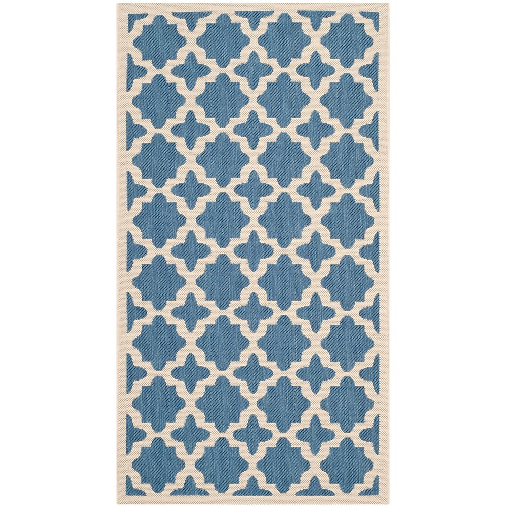 Safavieh Courtyard Blue 2 ft. 7inch x 5 ft. Indoor/Outdoor Rectangular Area Rug CY6913
