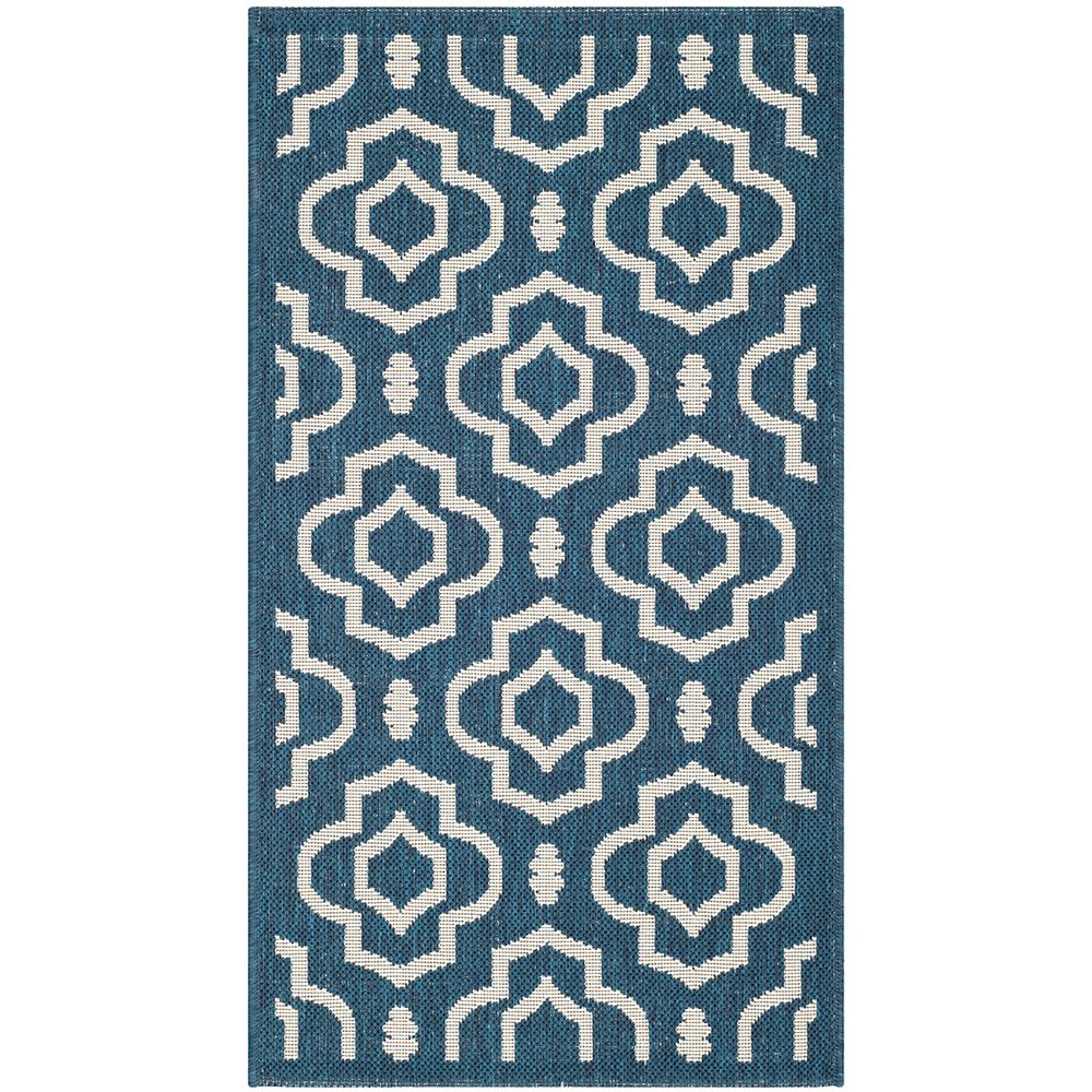 Safavieh Courtyard Pedro Navy / Beige 4 ft. x 5 ft. 7 inch Indoor