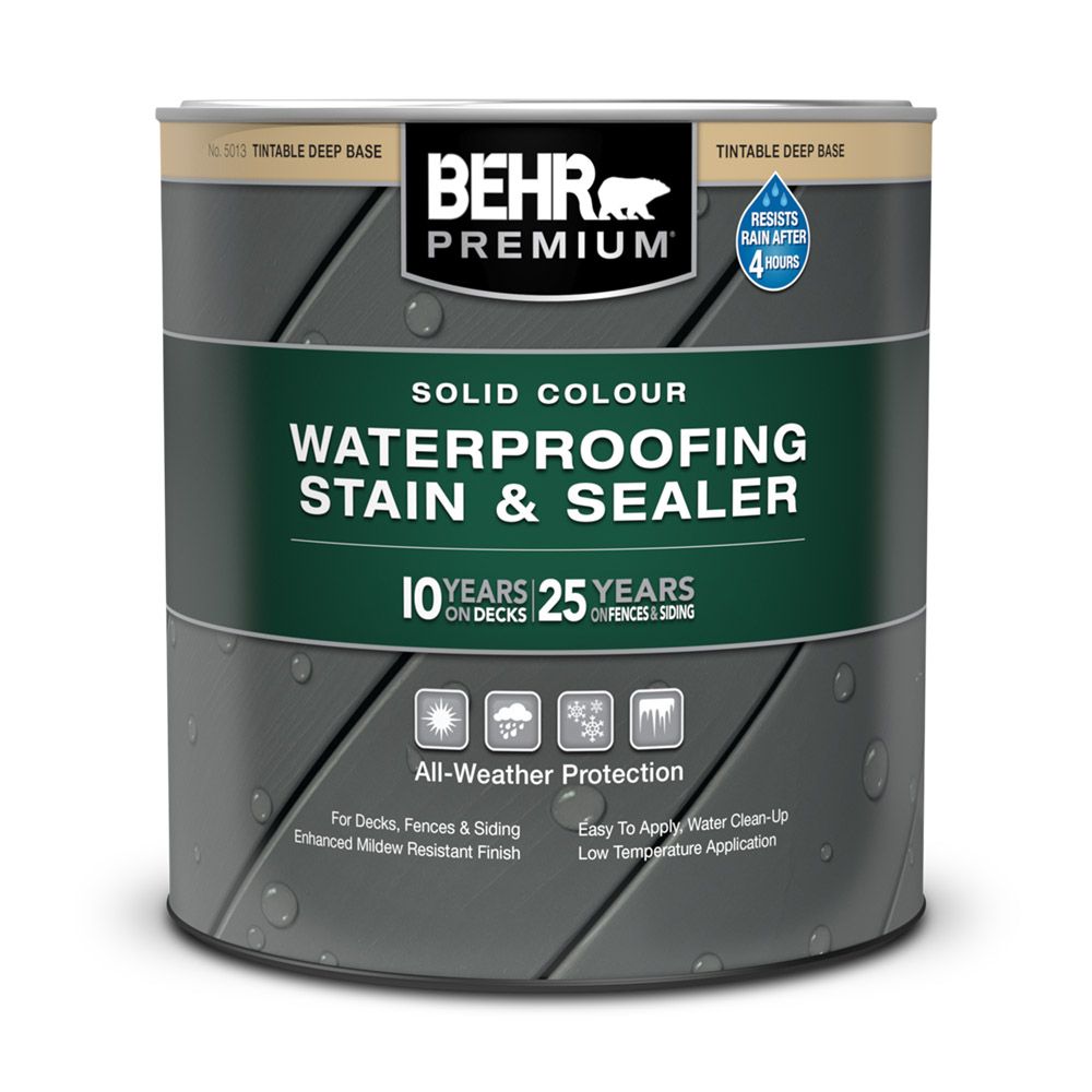 Behr Premium Solid Colour Waterproofing Stain Sealer Deep Base No   P 1001050923 