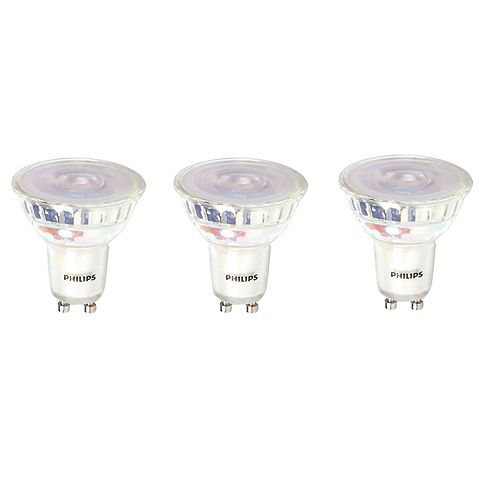 50W Equivalent Glass Bright White (3000K) GU10 LED Light Bulb  (3-Pack)