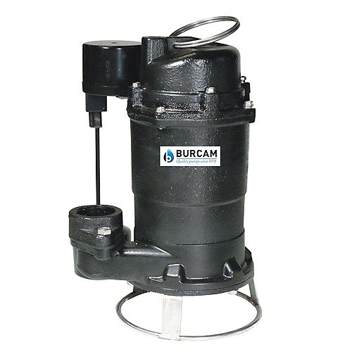 BURCAM 3/4 HP submersible sewage grinder pump