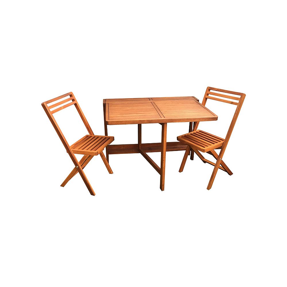 Interbuild Mur Moyen Table Et Deux Chaises De Balcon De Pliage Jeu De 3 Pieces Home Depot Canada