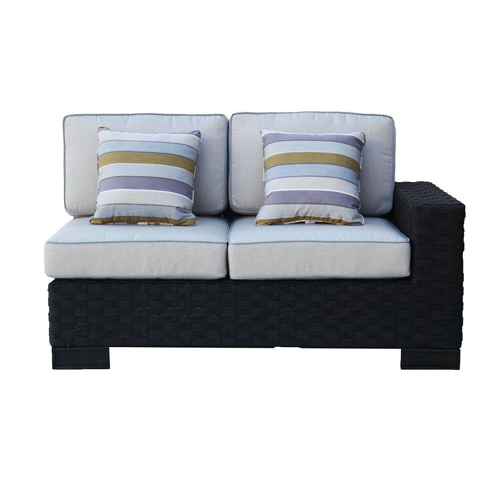 ONSIGHT Hestia Wicker Right Patio Loveseat The Home Depot Canada