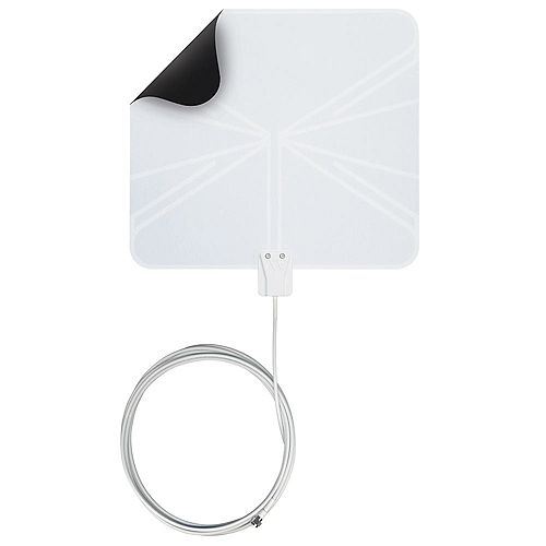 Flatwave Non-Amplified Indoor HDTV 56-Km (35-Mile) Antenna - White