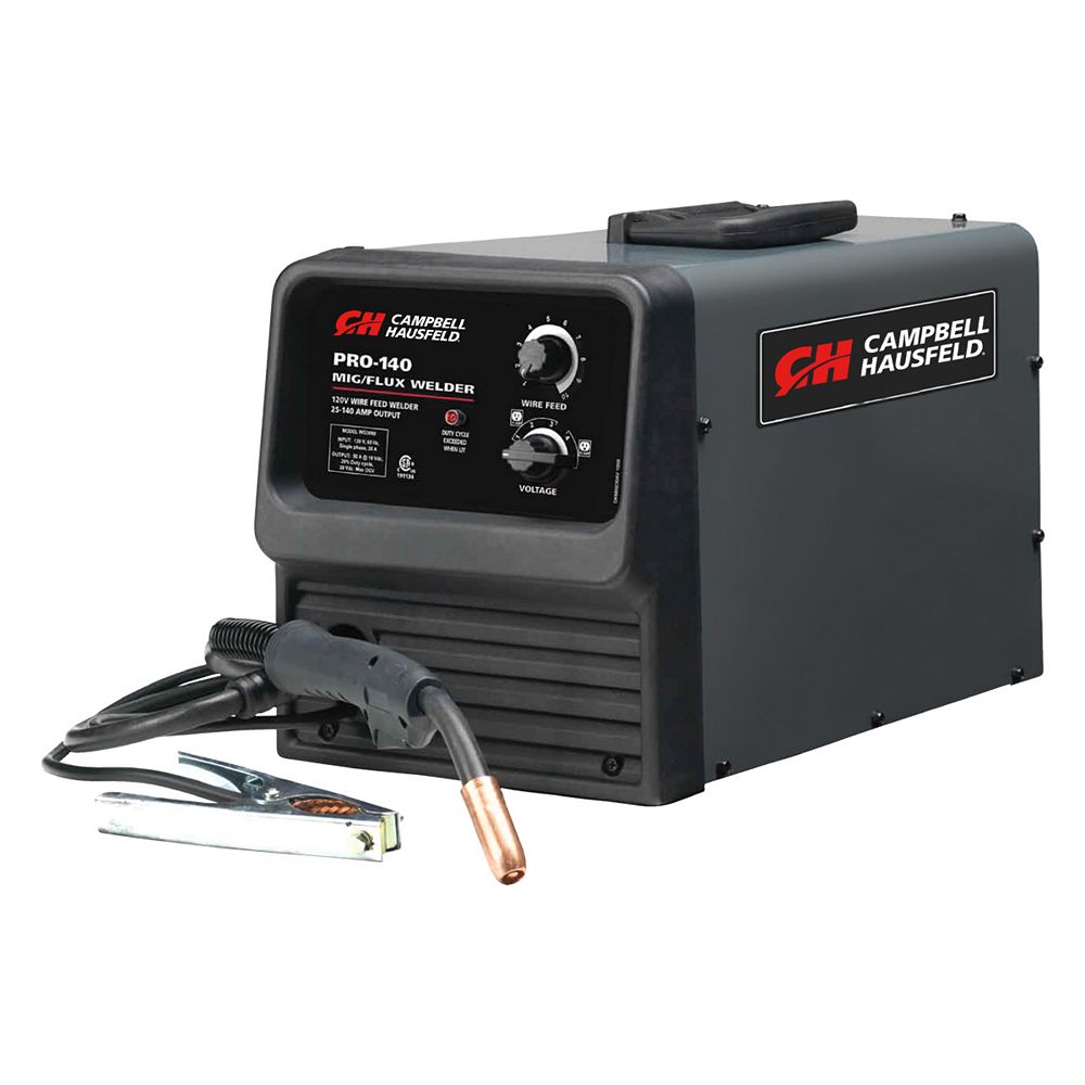 Campbell Hausfeld Welder MIG/FLX 140,120V,90A DC,CI (WG309000AJ