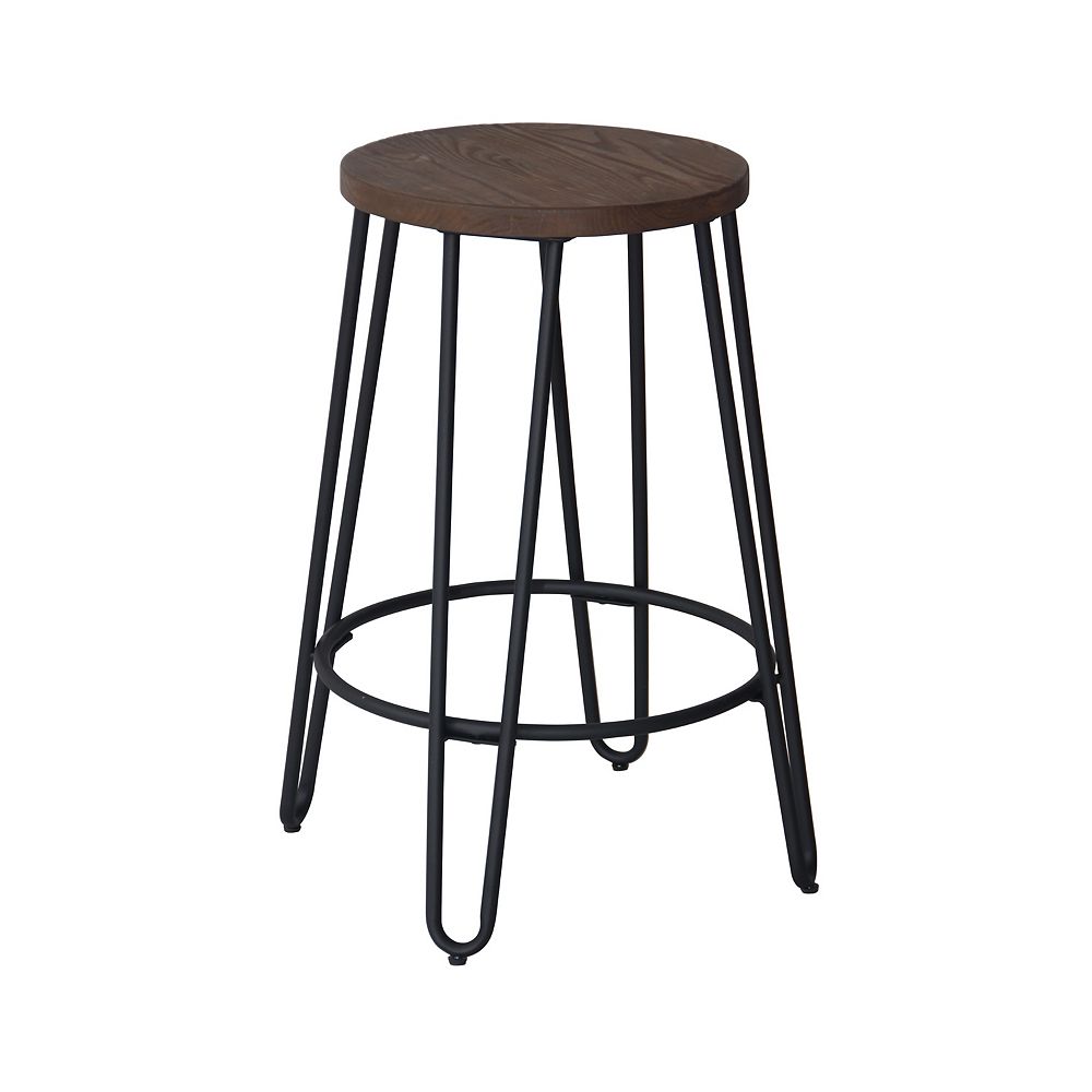 Reservation Seating Quinn Metal Black, Texas Style Bar Stools
